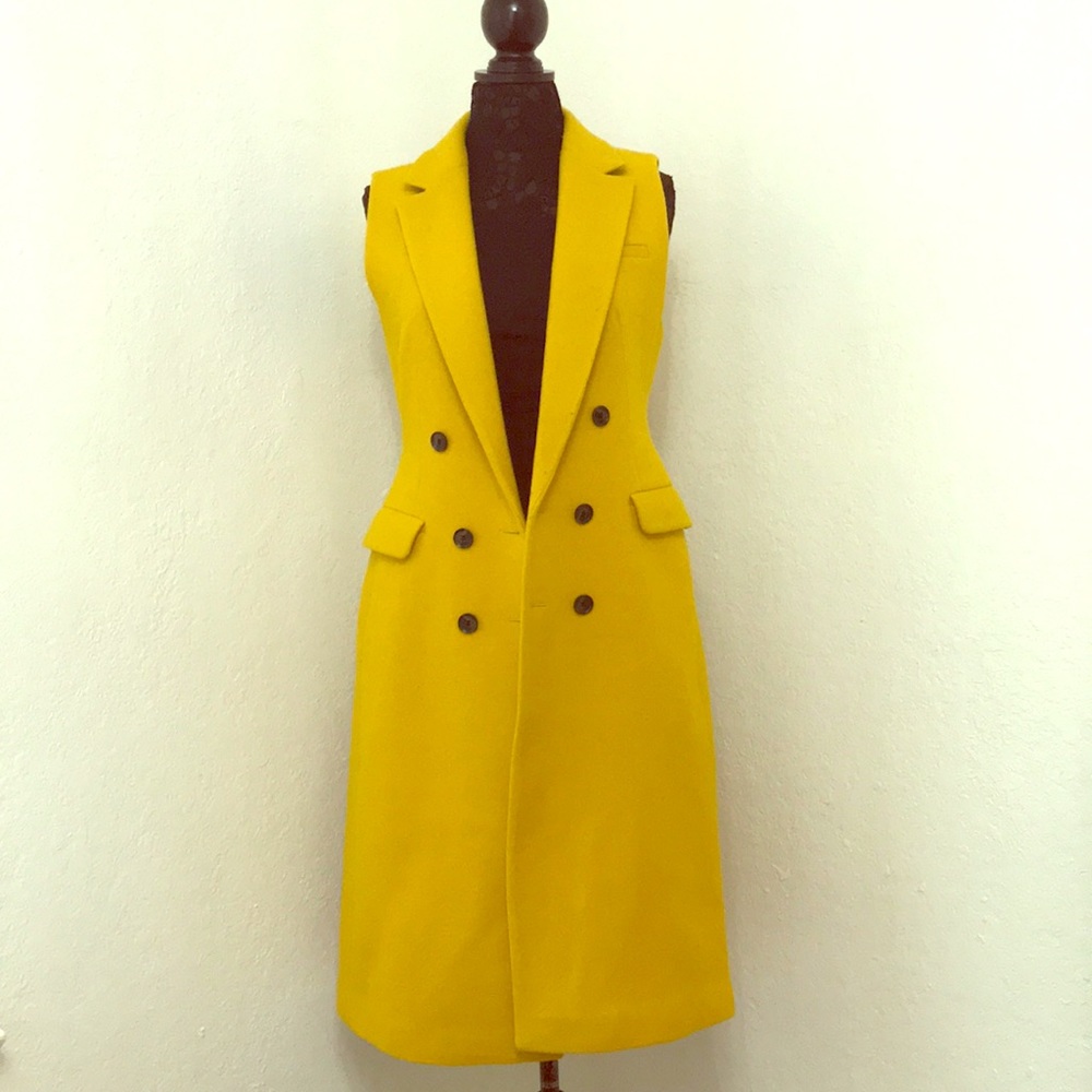 Mustard yellow vest coat